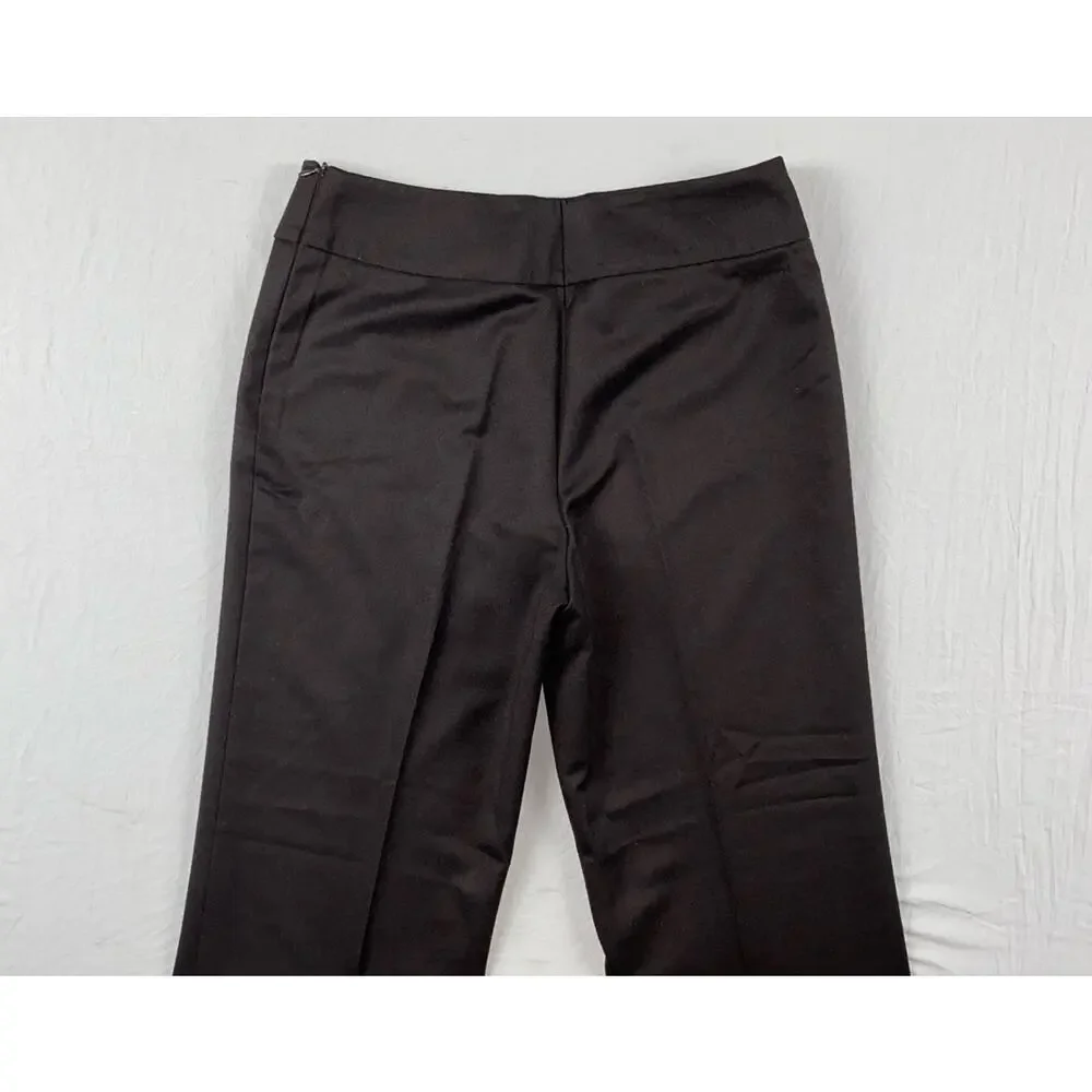 AKRIS Italy Side Zip Flare Leg Lightweight Wool Flannel Pants, Trousers. 8, EUC!